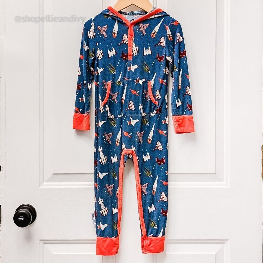 Dream Jamms Bamboo Mission: Sleep Hooded Romper Onesie 2T